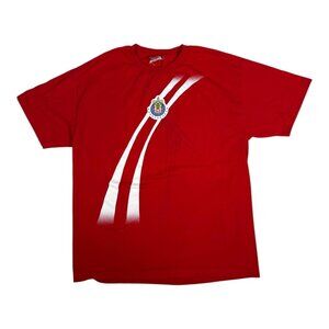 Vintage Chivas de Guadalajara T-Shirt Mens XL Red White Soccer Futbol Y2K